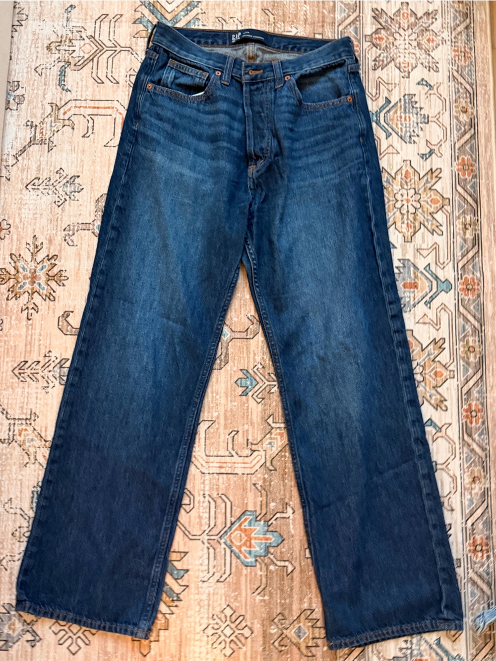 GAP Women's Flare Jeans - Dark Blue Denim